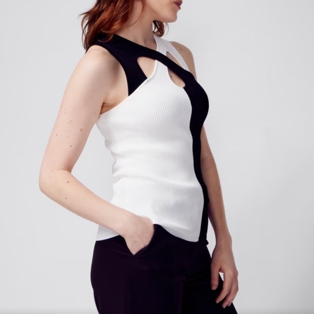 White House Black Market BNW Cutout Top